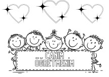 Öğretmenler günü boyama sayfası  2