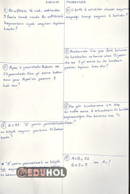 2. Sınıf zor problemler