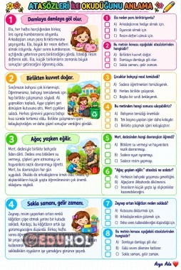 Atasözleri ile Okuduğunu Anlama
