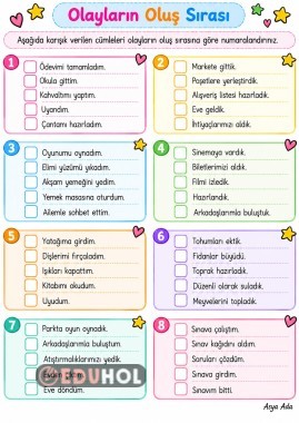 Olayların Oluş Sırası