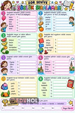 Sözlük Sıralaması (Zor)