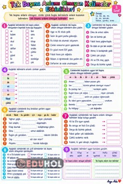 Tek başına anlamı olmayan kelimeler