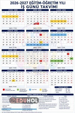 2026-2027 iş günü takvimi