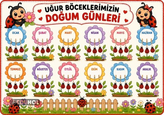 Aylar - Doğum günleri - panosu