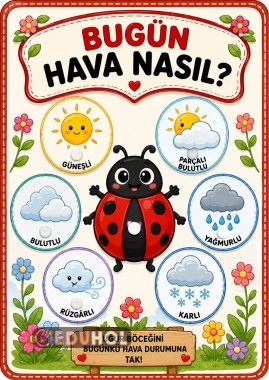 bugün hava nasıl 9 A4 boyunda poster