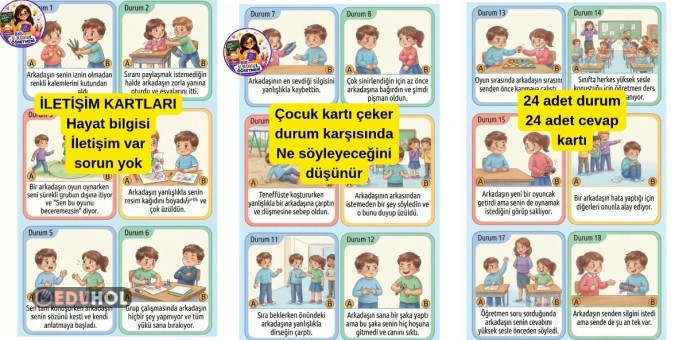 İletişim var sorun yok- iletişim kartları