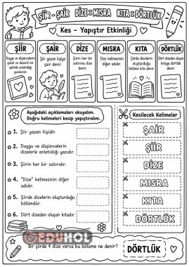 Şiir şair kıta dize mısra
