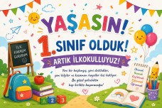 yaşasın 1. sınıf olduk