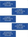 ÖĞRETMEN DOLAPLARI İÇİN İSİMLİK