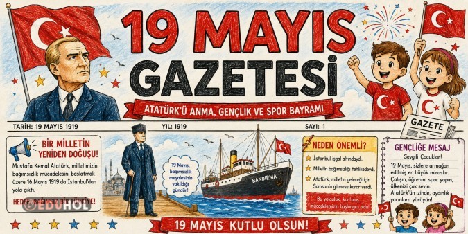 19 MAYIS GAZETESİ RENKLİ VE RENKSİZ