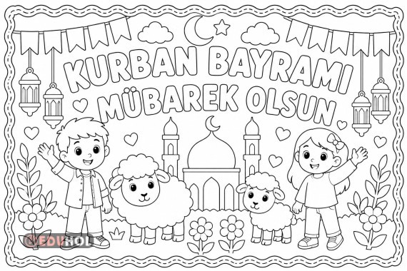 8 PARÇA BOYAMALI KURBAN BAYRAMI PANOSU-RENKSİZ