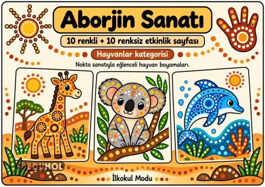 ABORJİN SANATI-HAYVANLAR