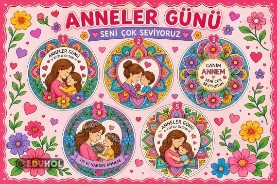 ANNELER GÜNÜ MANDALA BOYAMA