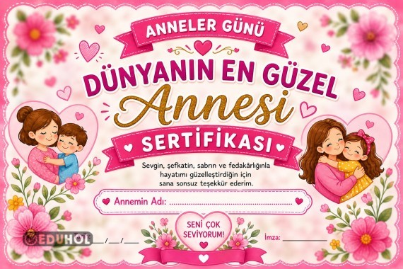 ANNELER GÜNÜ SERTFİKA