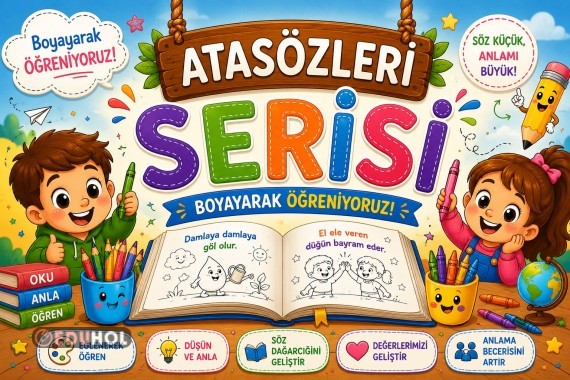 ATASÖZLERİ-BOYAYARAK ÖĞRENİYORUZ SERİ 3