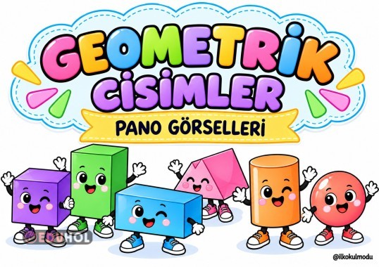 GEOMETRİK CİSİMLER PANO GÖRSELLERİ