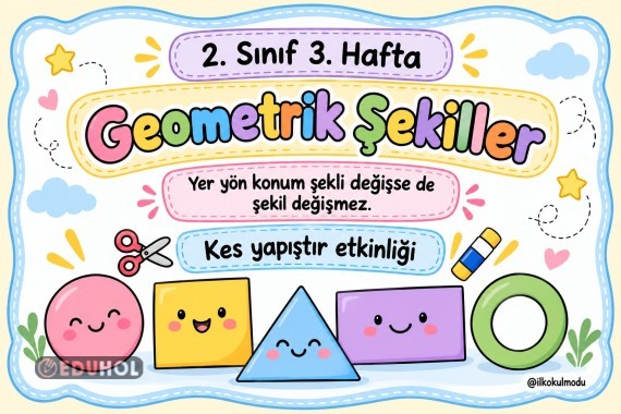 GEOMETRİK ŞEKİLLER YER KONUM KES YAPIŞTIR ETKİNLİĞİ