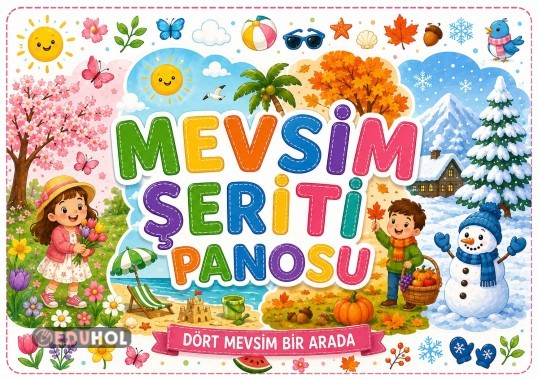 MEVSİM ŞERİTİ PANOSU 4 PARÇA