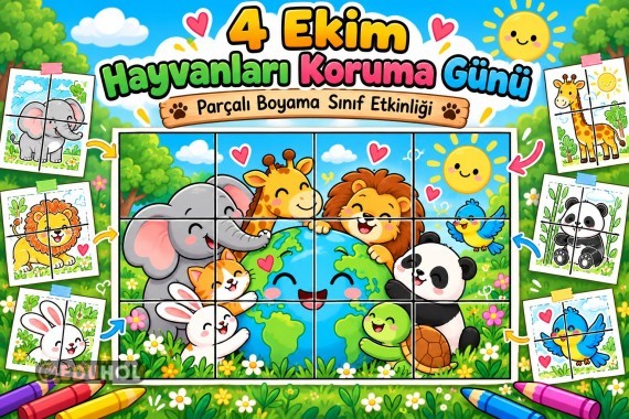 PARÇALI BOYAMA ETKİNLİĞİ-GRUP ÇALIŞMASI 4 EKİM HAYVANLARI KORUMA GÜNÜ