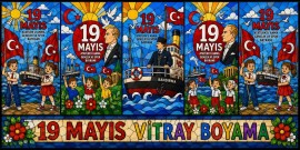 19 MAYIS VİTRAY BOYAMA RENKLİ-RENKSİZ 5 ADET