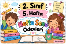 5. HAFTA HAFTA SONU ÖDEVLERİ (SİYAH BEYAZ VE RENKLİ)