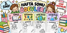 5. HAFTA TÜM DERSLER HAFTA SONU ÖDEVLERİ CEVAP ANAHTARLARI İLE BİRLİKTE