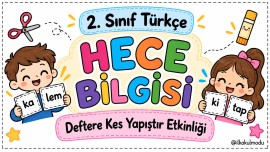 HECE BİLGİSİ DEFTERE KES YAPIŞTIR ETKİNLİĞİ