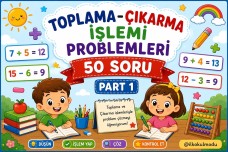 TOPLAMA ÇIKARMA PROBLEMLERİ 50 SORU