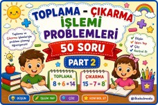 TOPLAMA ÇIKARMA PROBLEMLERİ PART 2 50 SORU
