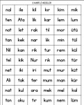3 harfli heceler (a-n-e-t-i-l/ o-k-u-r-ı-m)