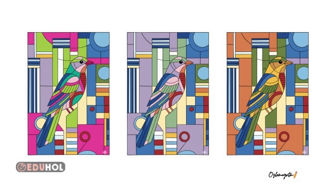 Mondrian tarzı kuş