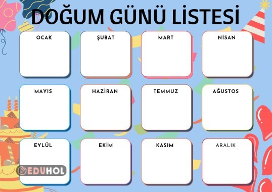 Doğum Günü Takip Listesi.