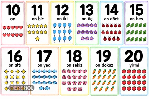 10-20 sayı kartları