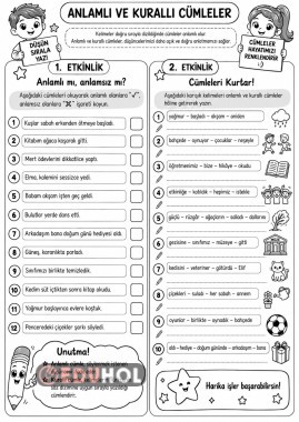 Anlamlı ,kurallı cümleler etkinliği