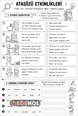 ATASÖZLERİ ETKİNLİK