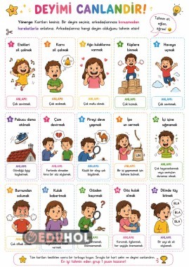 Deyim Çarkı ,CANLANDIRMA OYUNU için