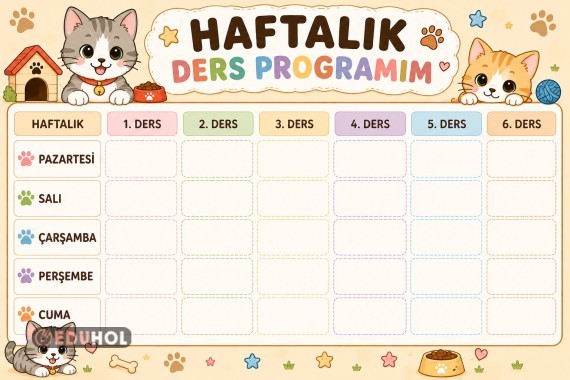 Haftalık ders programı