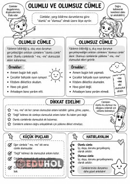 Olumlu Olumsuz cümle