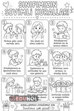 Sınıfımızın Kuralları Boyama