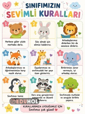 Sınıfımızın sevimli kuralları