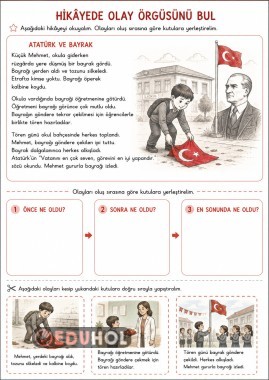 Türkçe 2. Tema ATATÜRK,VATAN  / Hikayede Olay Örgüsü