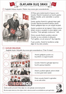 Türkçe 2. Tema  içerikli /Hikayede Oluş Sırası