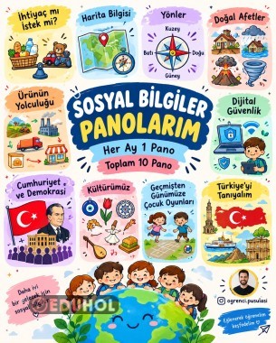 10 AY 10 FARKLI PANO SOSYAL BİLGİLER