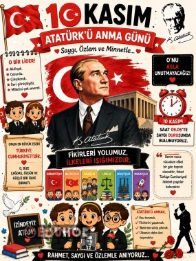 10 KASIM ATATÜRK'Ü ANMA GÜNÜ PANOSU