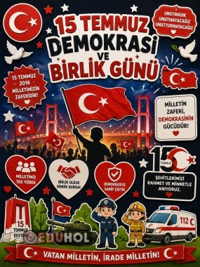 15 TEMMUZ DEMOKRASİ VE MİLLİ BİRLİK GÜNÜ PANOSU