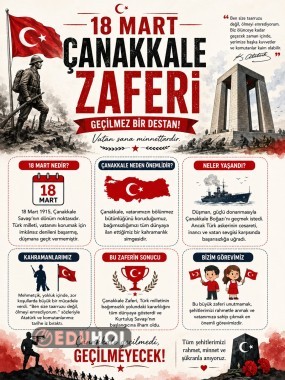 18 MART ÇANAKKALE ZAFERİ PANOSU