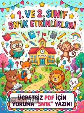 5N1K ETKİNLİKLERİ (1.SINIF-5 SAYFA PDF)