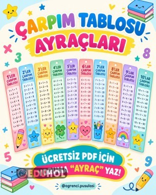ÇARPIM TABLOSU AYRAÇLARI (11 SAYFA PDF)
