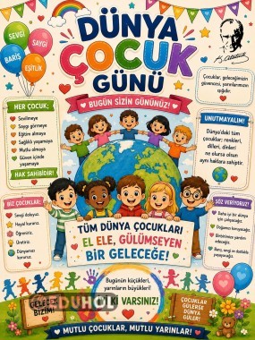 DÜNYA ÇOCUK GÜNÜ PANOSU