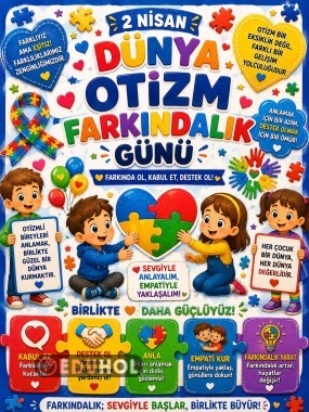DÜNYA OTİZM FARKINDALIK GÜNÜ PANOSU